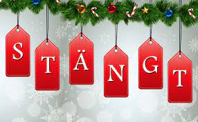 Stängt för Jul- och Nyår