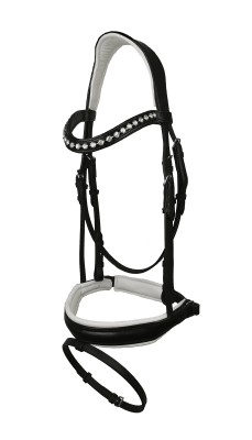 Träns Lack Svart/Vit