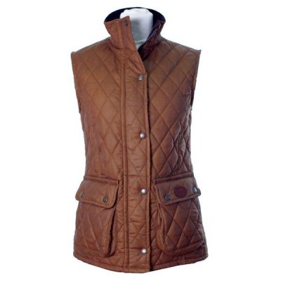 Oxford Blue womens Newbury wax gilet sand