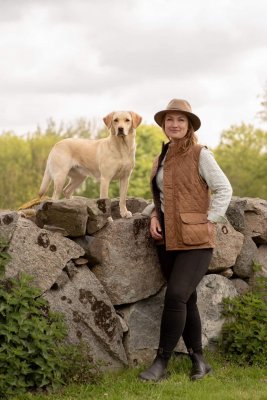 Oxford Blue womens Newbury wax gilet